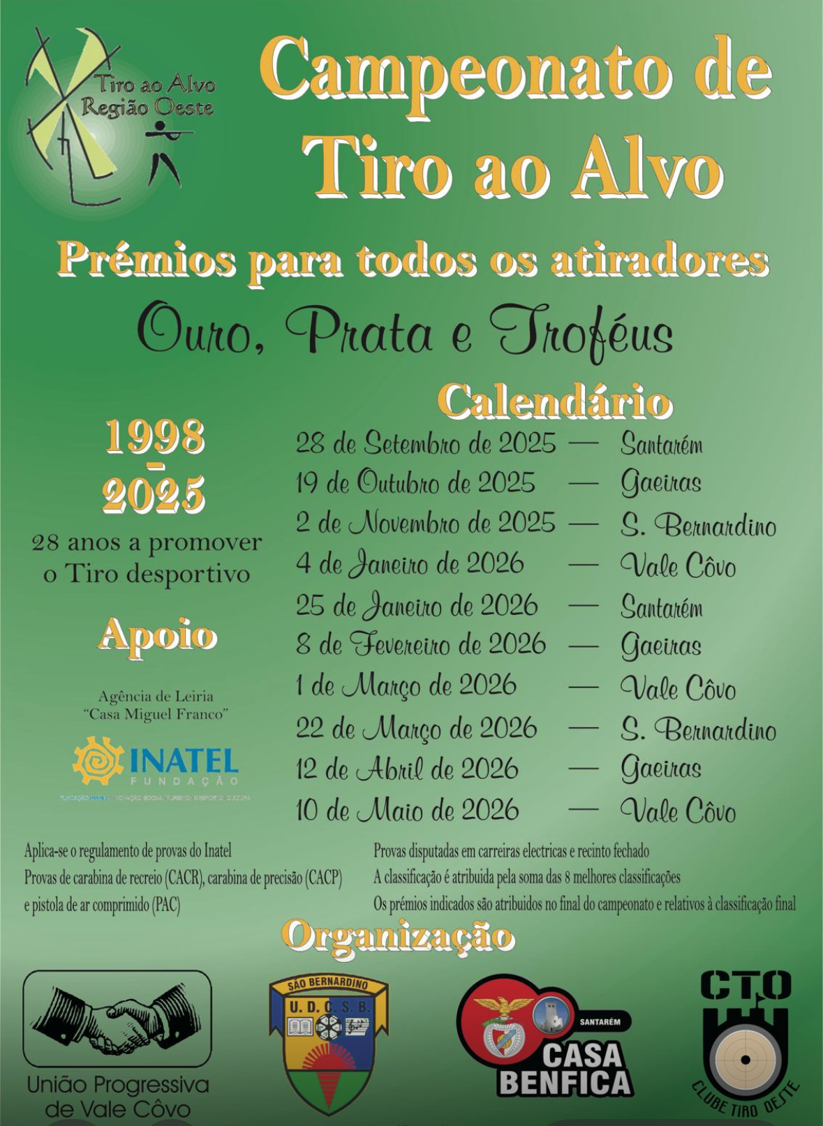 6ª Prova do Campeonato de Tiro ao Alvo do Oeste - 15/02/2026